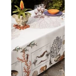 The Napking Copritavolo In Lino Coral Bay 180x270cm -Negozio Di Mobili the napking copritavolo in lino coral bay 180x270cm 2
