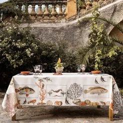 The Napking Copritavolo In Lino Coral Bay 180x270cm