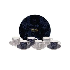 Tokyo Design Set Tazzine Caffè Le Bleu De Nîmes Con Piattini