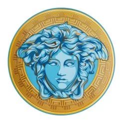 Versace Medusa Amplified Blue Coin Piatto Segnaposto 33 Cm